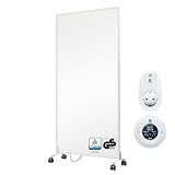BR Bringer Infrarotheizung Standgerät - 1200 Watt - Energiesparend - Mobile Elektroheizung mit Standfüßen auf Rollen, Thermostat und Fernbedienung - 5 Jahre Garantie, TÜV - Deutsche Qualitätsmarke