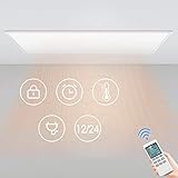 Byecold Infrarotheizung Deckenmontage 400 Watt, Deckenheizung Infrarot mit Thermostat Fernbedienung, Elektroheizung Heizplatte Heizkörper Heizpaneel, Überhitzungsschutz Energiesparend