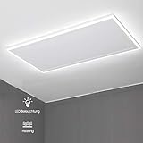 Infrarotheizung mit Thermostat Deckenheizung 600W LED Beleuchtung Licht Kaltweiß/Warmweiß Einstellbare Helligkeit Infrarot Heizung Decke Heizplatte Heizpaneel Überhitzungsschutz