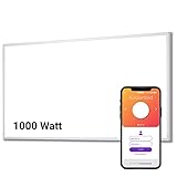 Heidenfeld Infrarot Heizung HF-HP100-2 - 10 Jahre Garantie - Mit App Steuerung - 300 - 1200 Watt - Deutsche Qualitätsmarke - TÜV GS - Heizkörper - 3 - 30 m² (HP100-2 1000 Watt)