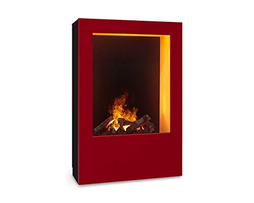 Magma Infrarotkamin Neuheit – Echtes Kaminofenfeeling aus der Steckdose (L / 1200 Watt, Rot/Schwarz)