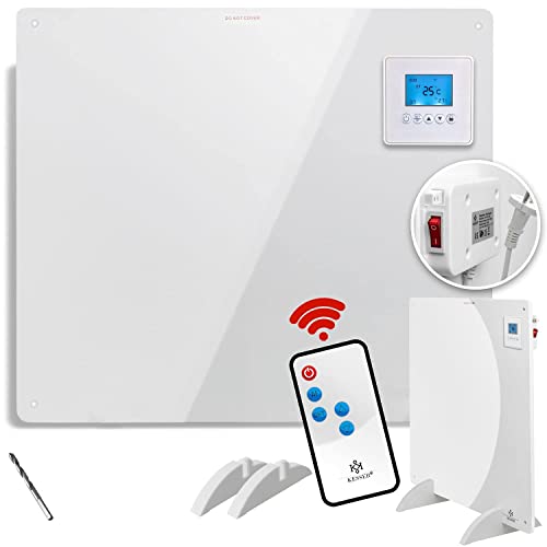 KESSER Infrarotheizung mit Fernbedienung  LCD-Display Digital  Timer  Wandheizung  Infrarot  Heizung  Heizkörper | Heizpaneel | Inkl.Standfüßen NEU | 425 Watt