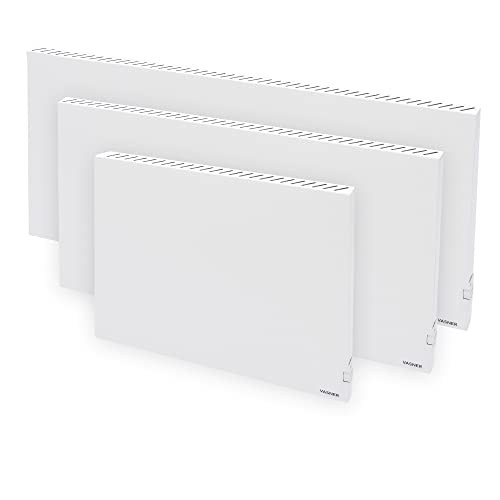 VASNER Konvi Infrarotheizung mit Thermostat 600-1200 Watt Hybrid Elektroheizung inkl. Wandmontage 2J Garantie Konvektionsheizung Heizplatte Carbon-Heizfolie Deutsche Markenqualität (600 Watt)