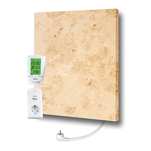 Infrarotheizung 500 800 Watt inkl. Funkthermostat - Elektroheizung Heizpaneel Heizkörper (Jura 500Watt)