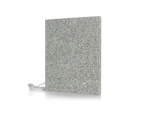 Magma Naturstein-Infrarotheizung Original - Deutscher Hersteller seit 1992 - Magmaheizung mit 10 Jahren Garantie (Granit Grau/Weiß, 400 Watt / 450 x 450)