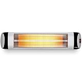 TROTEC Infrarot-Heizstrahler, IR-Gastro-Bar Quarzstrahler IR 2570 S, Terrassenheizer, Infrarot, Infrarotwärme ohne Vorheizen, IR-Fernbedienung, 2.500 W, 3 Heizstufen