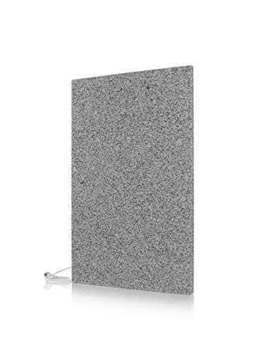Magma Naturstein-Infrarotheizung Original - Deutscher Hersteller seit 1992 - Magmaheizung mit 10 Jahren Garantie (Granit Grau/Weiß, 1200 Watt / 980 x 620)