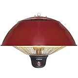 TROTEC Design-Deckenheizstrahler IR 1510 SC Infrarot Heizstrahler Infrarotstrahler 3 Heizstufen Fernbedienung Umbrella Reflektor