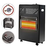 TroniTechnik Heizgerät Gasheizofen Gasheizgerät Gasheizer Keramik Gasofen Gasstrahler 4200 Watt (Energieklasse A) für Gasflasche Propangas Heizer, Heizung inkl. Gasdruckregler mobil energiesparend