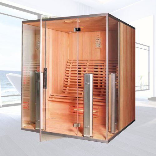 Infrarotkabine 'Argos II' Infrarot Sauna für 3 Personen Wärmekabine Infrarotsauna