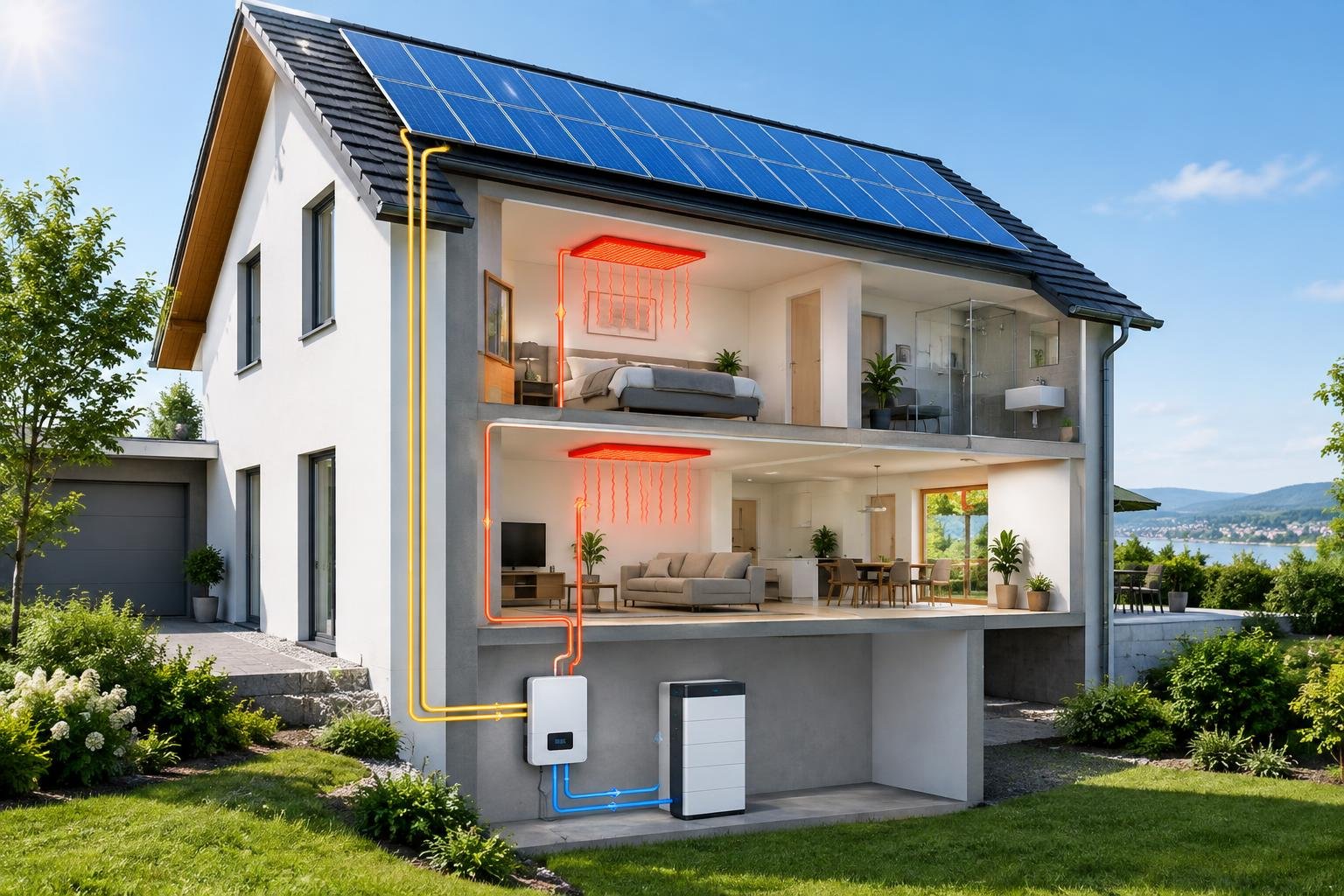 Symbolbild zu Kombination von Infrarotheizung und selbst erzeugtem Strom